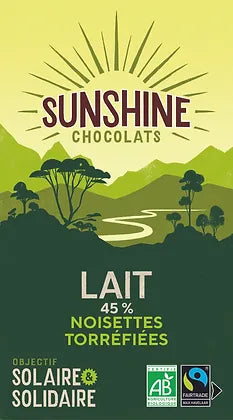 Chocolat Lait 45% Noisettes Torréfiées Sunshine