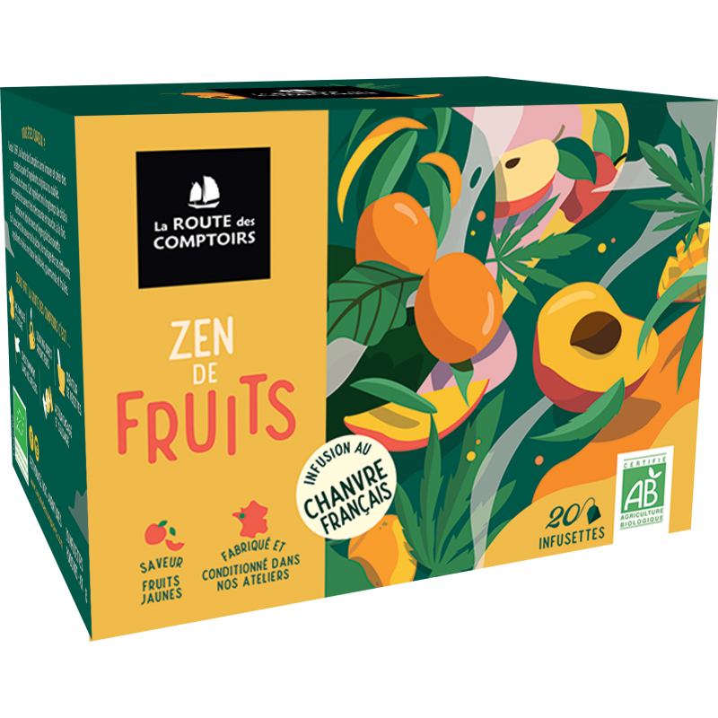 Zen de Fruits - Infusion Chanvre, Pomme, Abricot