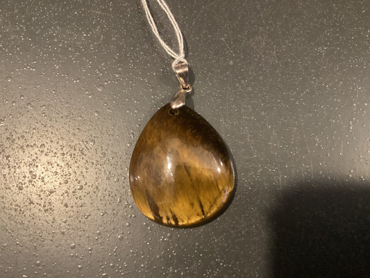 Pendentif pierre œil de tigre
