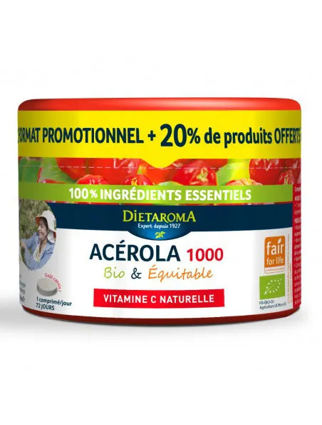 Acérola bio 1000 dietaroma 72 comprimès