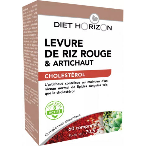 Levure de riz rouge + artichaut diet horizon 60 comprimés